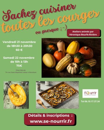 atelier sur la cuisine des courges