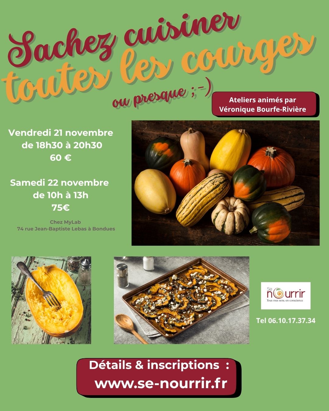 atelier sur la cuisine des courges